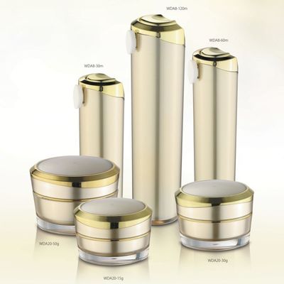 良い価格 ゴールデンスクエア アクリルクリームボトル 化粧品包装ボトル WDA1-50g-a 72.5*62mm オンライン