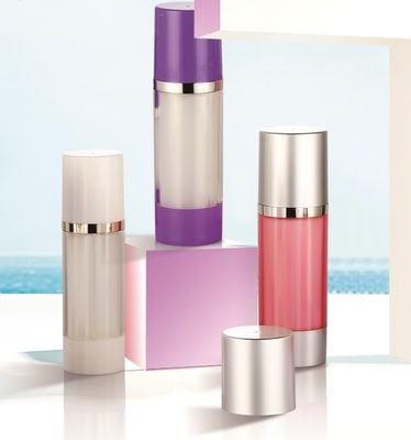 良い価格 丸型デュアルチャンバークリームボトル 15ml * 2 / 25ml * 2 容量、アクリル素材、化粧品包装用 オンライン